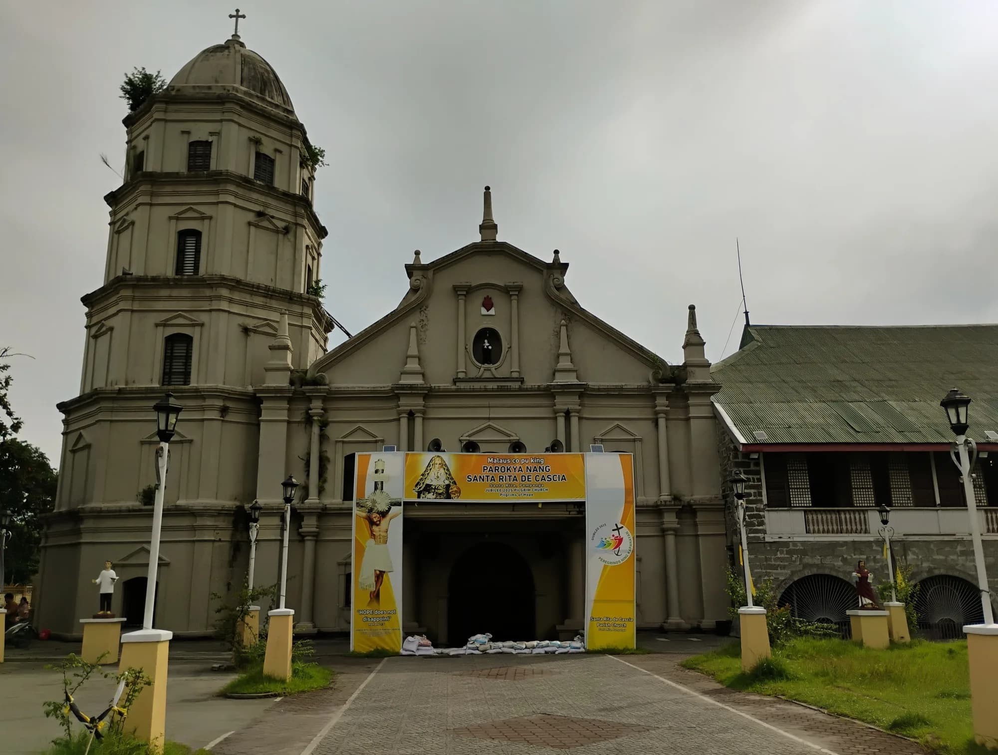 Facade and bell tower of Santa Rita de Casia Parish Church, Santa Rita