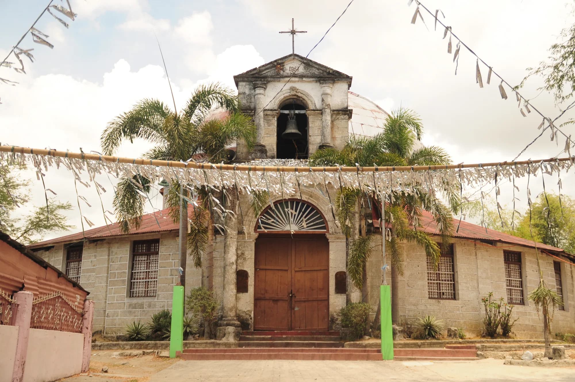 Pio Chapel in Porac seen through its arched gate