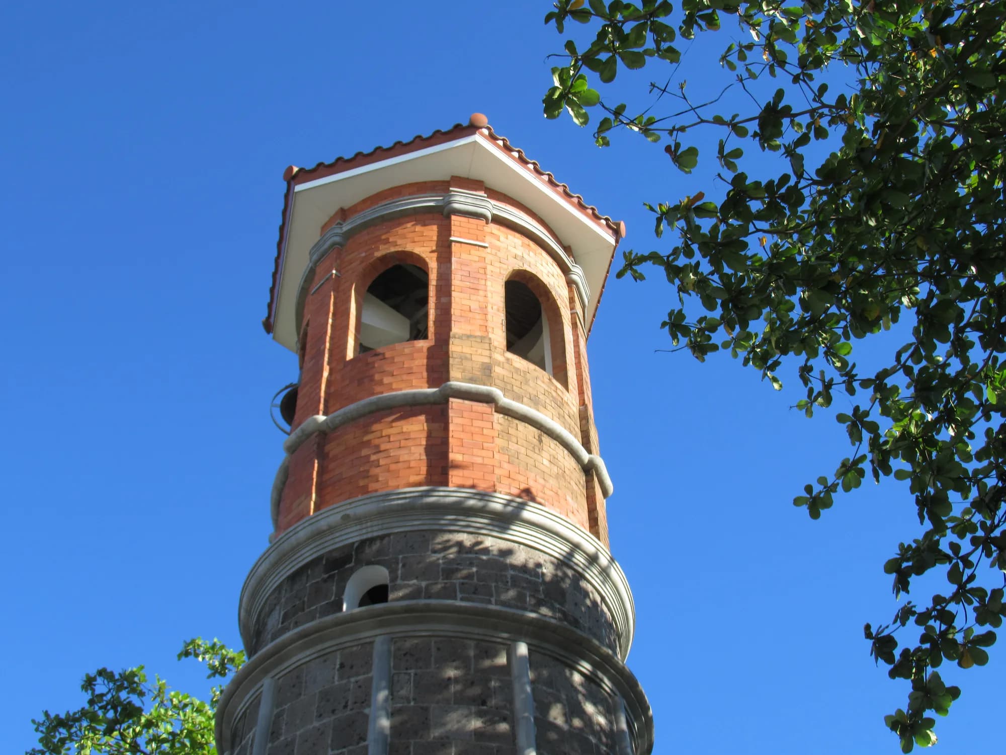 The old brick belfry of Saint Monica Church in Mexico, Pampanga