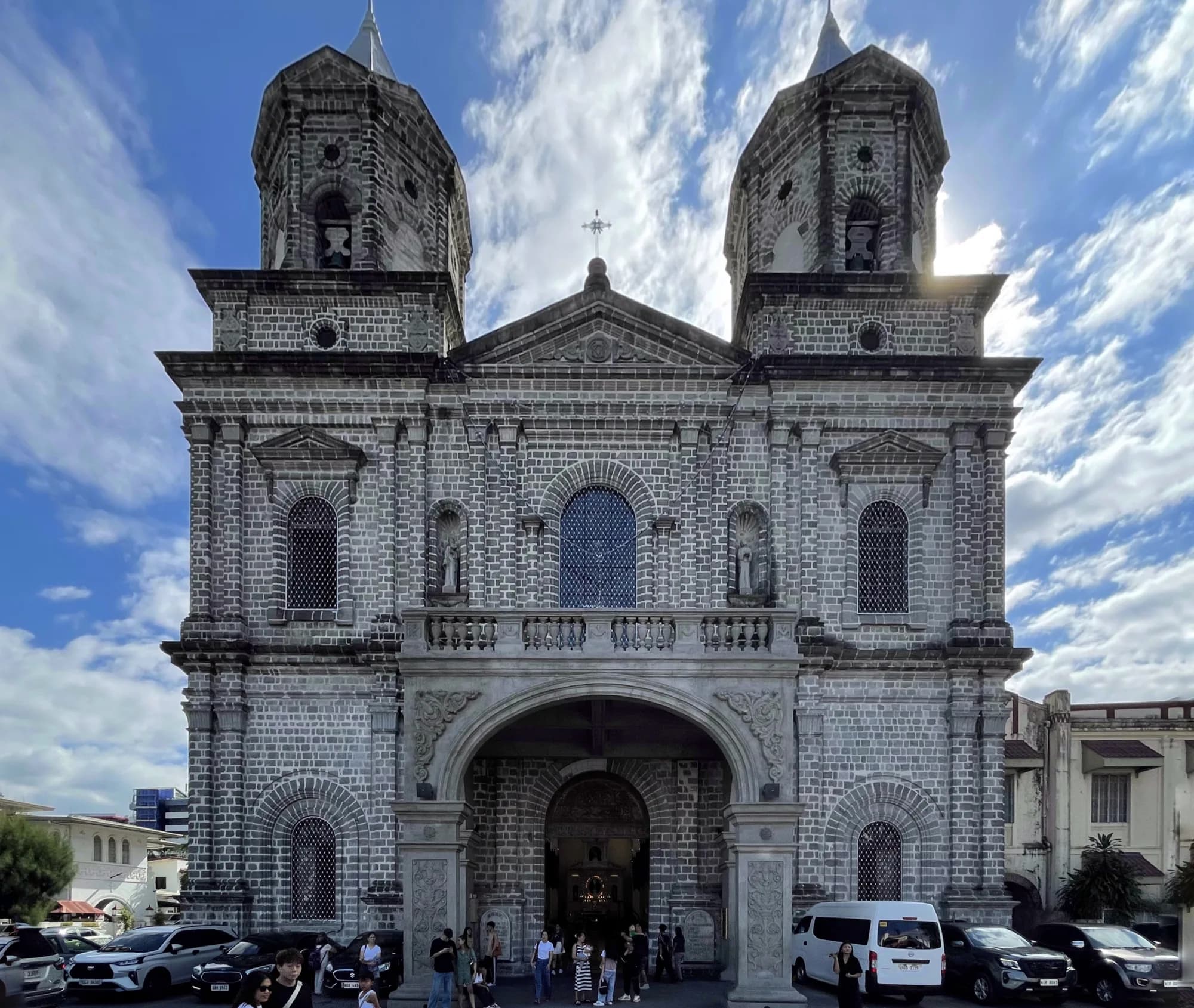 The facade of Holy Rosary Church in Angeles