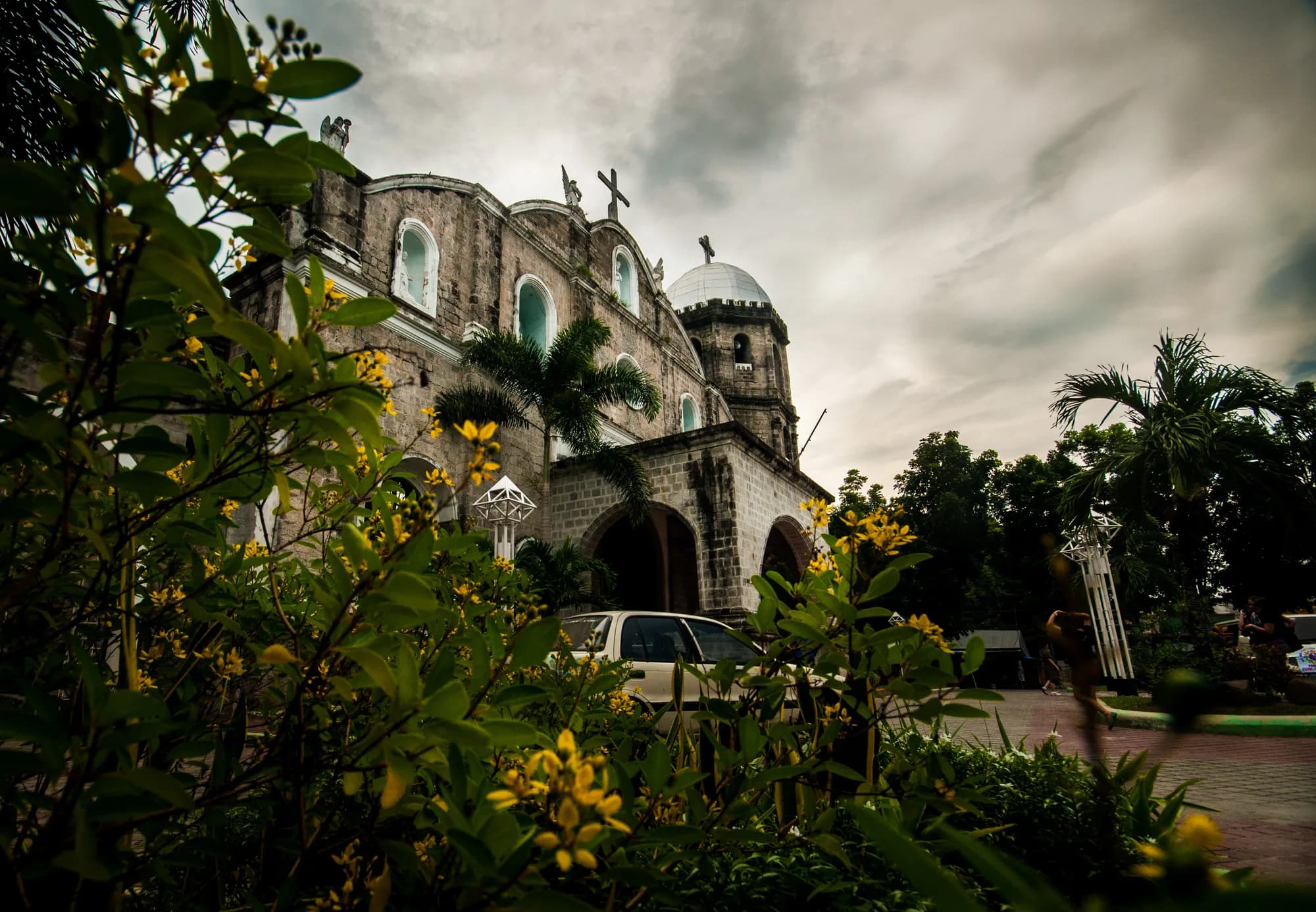 San Bartolome Church at dusk in Magalang