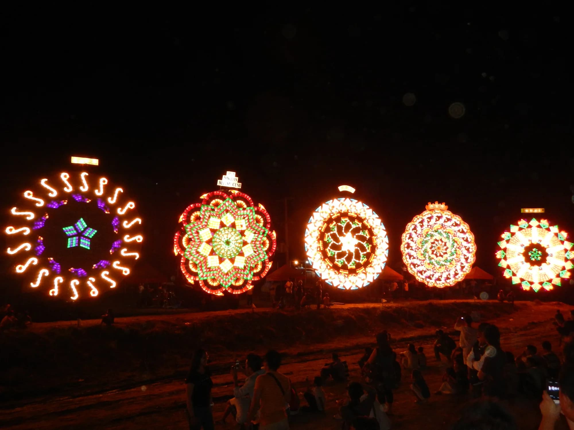 Giant lanterns lit up at the Giant Lantern Festival in San Fernando